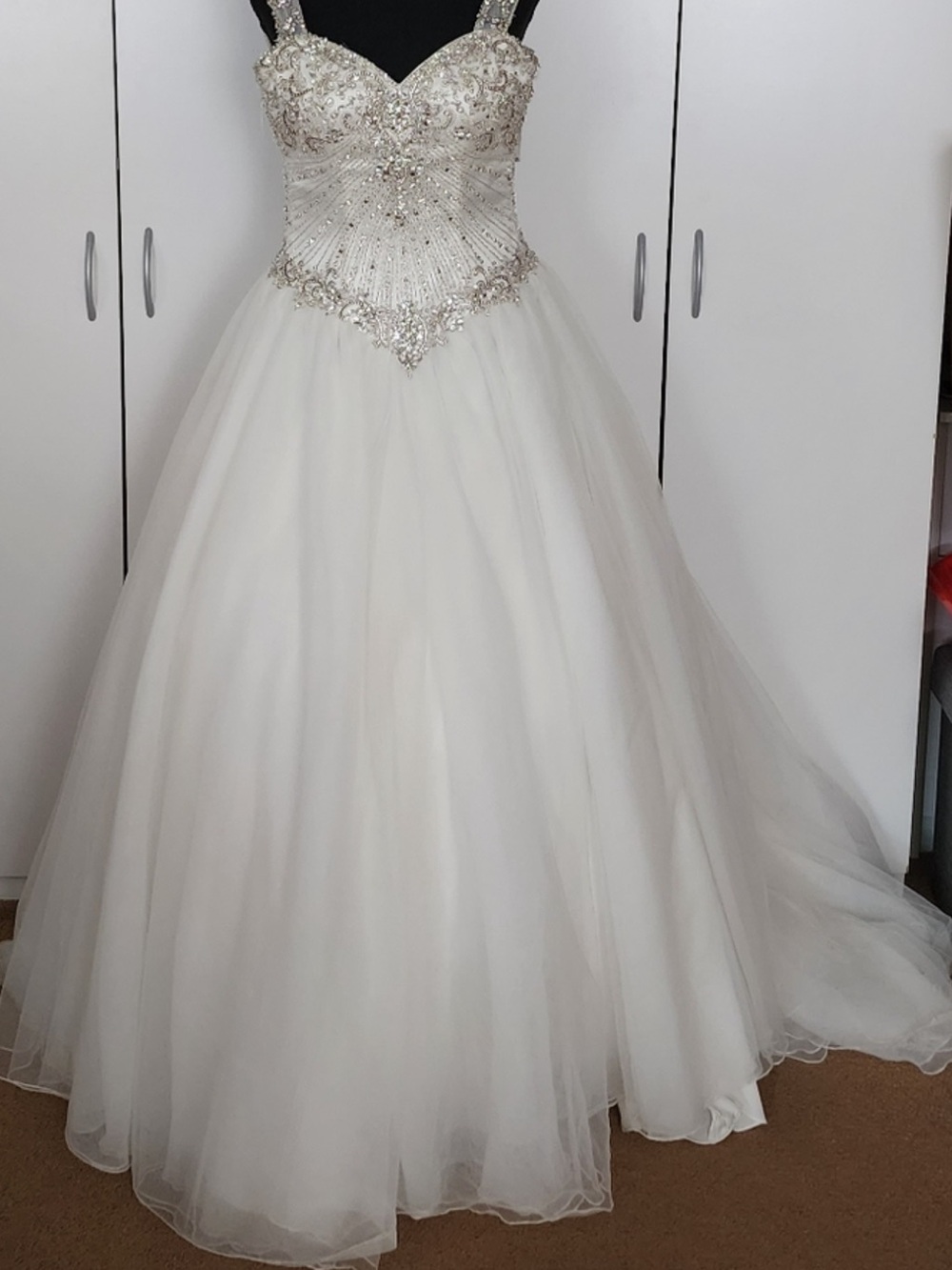 Beaded Ivory Ball Gown Wedding Dress